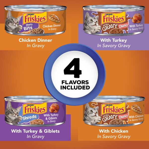 Purina Friskies Turchicken Wet Cat Food Variety Pack, 5.5 oz Cans (40 Pack)