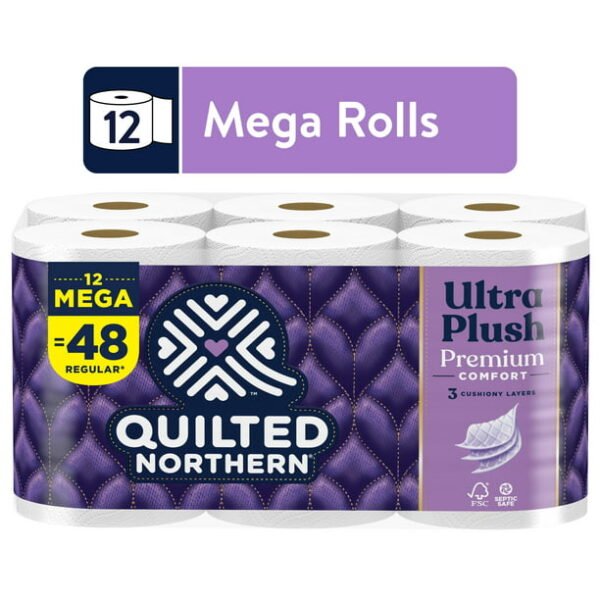 Quilted Northern Ultra Plush Toilet Paper, 12 Mega Rolls