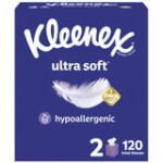 Kleenex Ultra Soft Facial Tissues, 4 Flat Boxes,