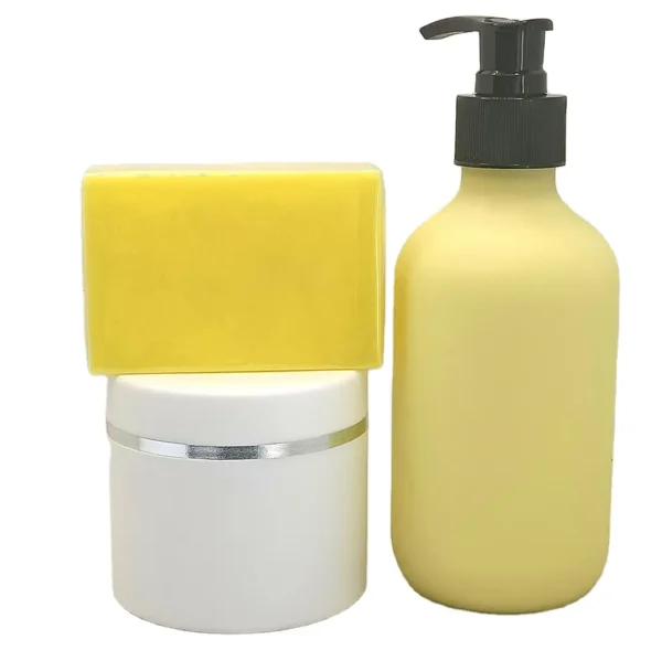 Lemon lightening set good smell natural no side effect body lotion+face cream+lemon soap moisturizing
