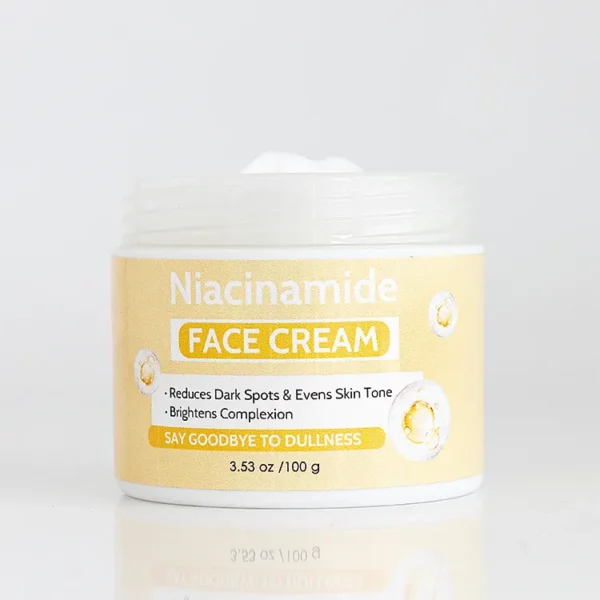 Face Whitening Cream with Niacinamide Strong Bleaching Moisturizer Anti-Wrinkle Vitamin C Organic Ingredients