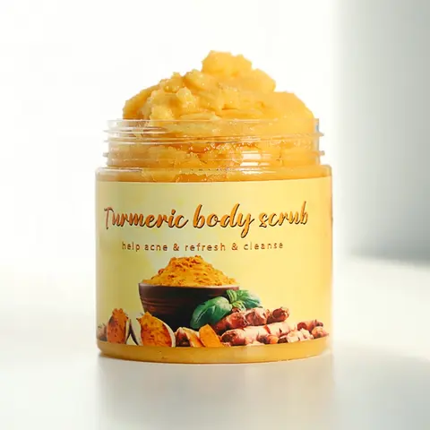 Turmeric Scrub Skin Brightening Smooth Organic Tumeric Body Exfoliating Turmeric Scrub natural skincare