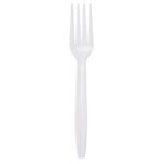 Great Value Everyday Disposable Plastic Forks, White, 48 Count - Image 2