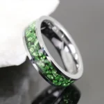 6MM Green Crystal tungsten ring for man anillos bague homme pareja de compromiso fashion jewelry wedding bands engagement rings - Image 2