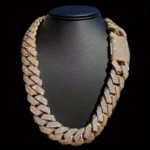 Iced Out 15mm Men's Miami Cuban Link Necklace Hip Hop Cubic Zirconia Bling Prong Cuban Chain - Image 4