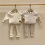 Spring Autumn Baby Clothing Set For 0-5Y Baby Girl Boy Homewear Warm Sweater +Pants Children Pajamas Baby Girl Clothes