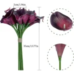 5PCS Artificial Flowers Calla Lily Faux PU Fake Flowers for Weddings Photography Props DIY Bridal Bouquets Home Room Party Decor - Image 3