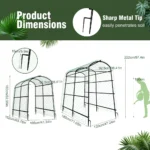 Garden Plant Climbing Frame U-Shaped Garden Trellis for Climbing Plants Vegetable - Image 6