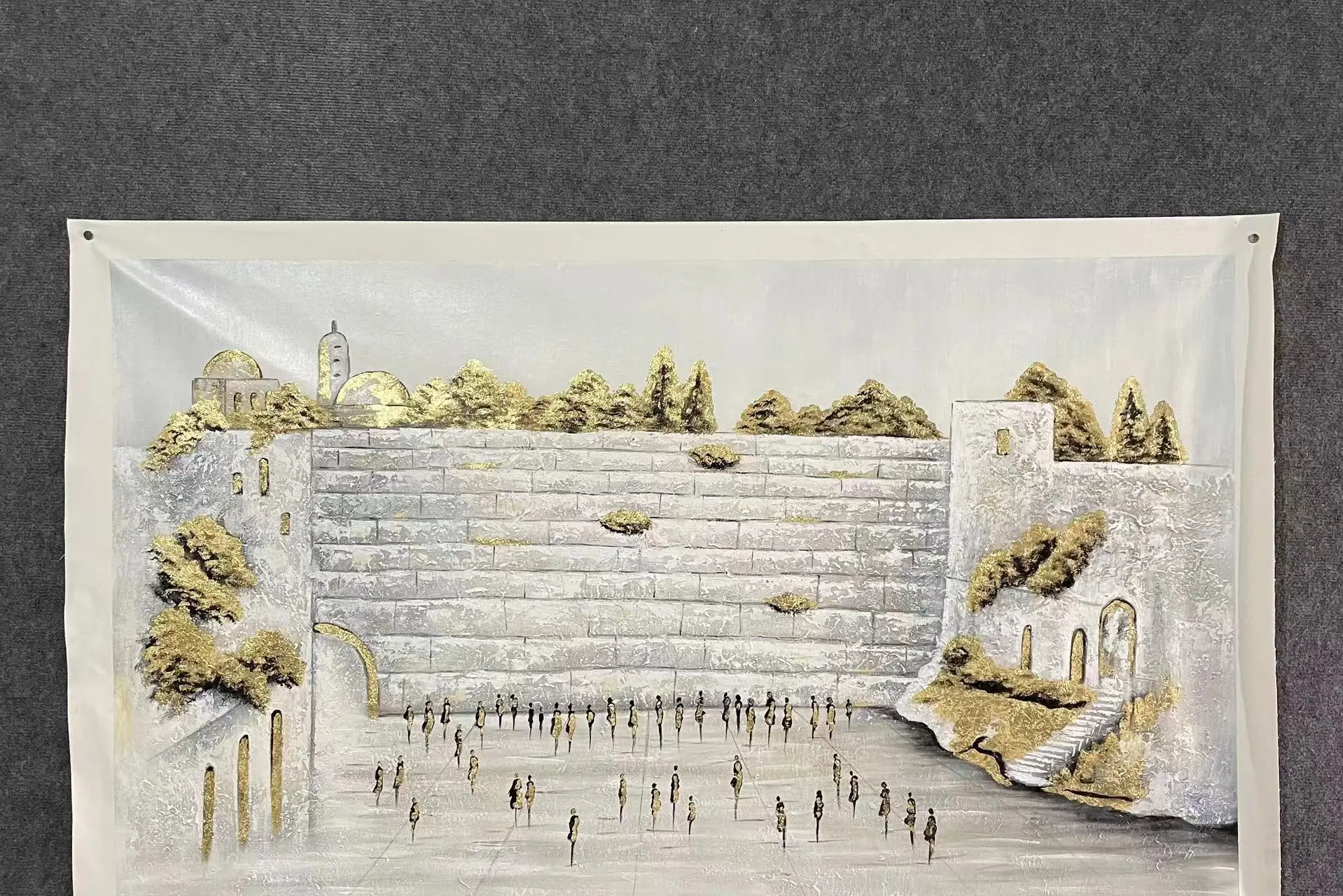 kf-S1444cc36cedc4356af1be1ae1a1ef510H.webp Customize Paintings Prayer on the Wall of jewish paintings High Quality Pure Handdrawn Oil Painting On Canvas For Home Decor Wal - Image 1