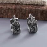 VENTFILLE 925 Sterling Silver Earrings For Women Trendy Simple Retro Flower Earring Jewelry Prevent Allergy Party Accessories - Image 4