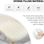 Modern Velvet Swivel Bar Stools Set of 2 - Adjustable Counter Height Chairs with Backs for Kitchen Home Decor - Image 4