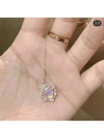 Women's Opal & CZ Heart Pendant Necklaces - Vintage Styles, Holiday Jewelry Gifts - Image 5