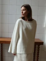 Women Backless Long Sleeve Knitted Sweaters Casual O-Neck Loose Jumpers Tops Autumn Winter Fashion Solid Pullovers Sweater - Image 4