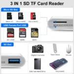 5-in-1 USB 3.0 Type-C SD TF CF Card Reader for iPhone 14 15 16 iPad MacBook Android Huawei Laptop OTG Adapter No APP Requires - Image 5