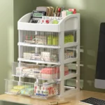 Drawer Style Storage Box Transparent Jewelry Skin Care Products Storage Box High-capacity Desktop Clutter Dustproof Organizer - Image 4