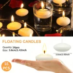 6/10/16Pcs Unscented Discs Candles Floating For Valentine's Day Party Wedding Home Bathtub Decor Romantic Confession Candlelight - Image 3