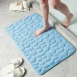 3D Bathroom Anti-slip Mat Pebble Patterned Absorbent Pad Bath Mats Doormat Carpet Cobblestone Embossed Door Floor - Image 6