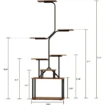Stand Indoor with Grow Lights, 8 Tiered Indoor Shelf, 63" Tall Stand for Indoor Plants Multiple, Metal - Image 5