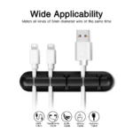 Silicone USB Cable Organizer USB Charging Cable Winder Desktop Tidy Management Clips Cable Holder For Mouse earphone Accessories - Image 3