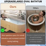 1.2m 1.5m Portable Constant Temperature Bathtub Adult Foldable Bathtub Soaking Tub Bathroom SPA Reusable Bathing Tubs with Lid - Image 6