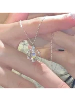 Women's Opal & CZ Heart Pendant Necklaces - Vintage Styles, Holiday Jewelry Gifts - Image 4