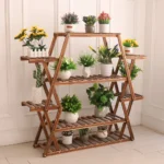 Extra Large Multi Tier Wood Flower Rack Plant Stand Bonsai Shelf Indoor Outdoor - Image 3