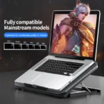 Q100 17inch Gaming Laptop Cooler Fan Led Screen Two USB Port 2600RPM Laptop Cooling Pad Notebook Stand For Laptop fan cooler - Image 2