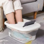1pc Portable Foldable Foot Bath Basin - Relaxing Foot Spa with Built-in Massager - Deep Soak for Ultimate Comfort