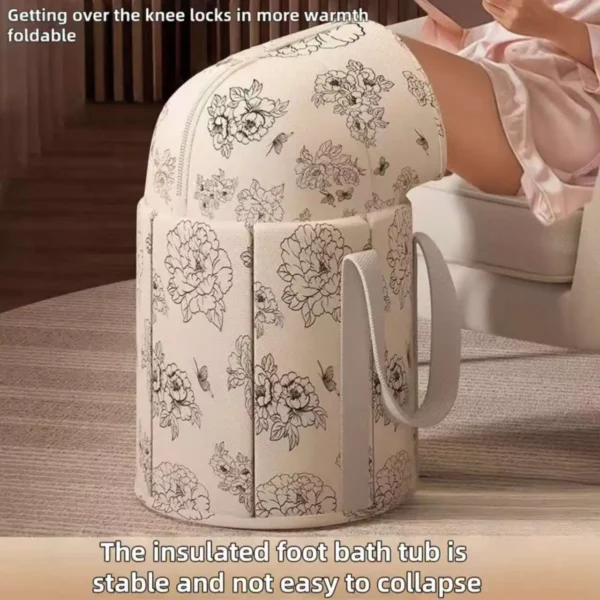 Foot bath bag on calf, foldable foot bath tub, portable home bedroom, winter footbath tub, foot soaking tub, insulation, travel