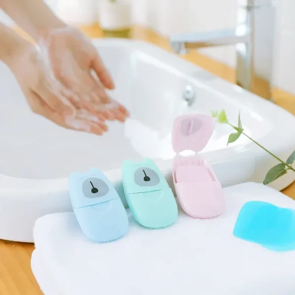Travel Disposable Soap Paper Portable Small Soap Hand Soap Paper 50 Pack/box Bath Products Hotel Soap Paper Portable Soap