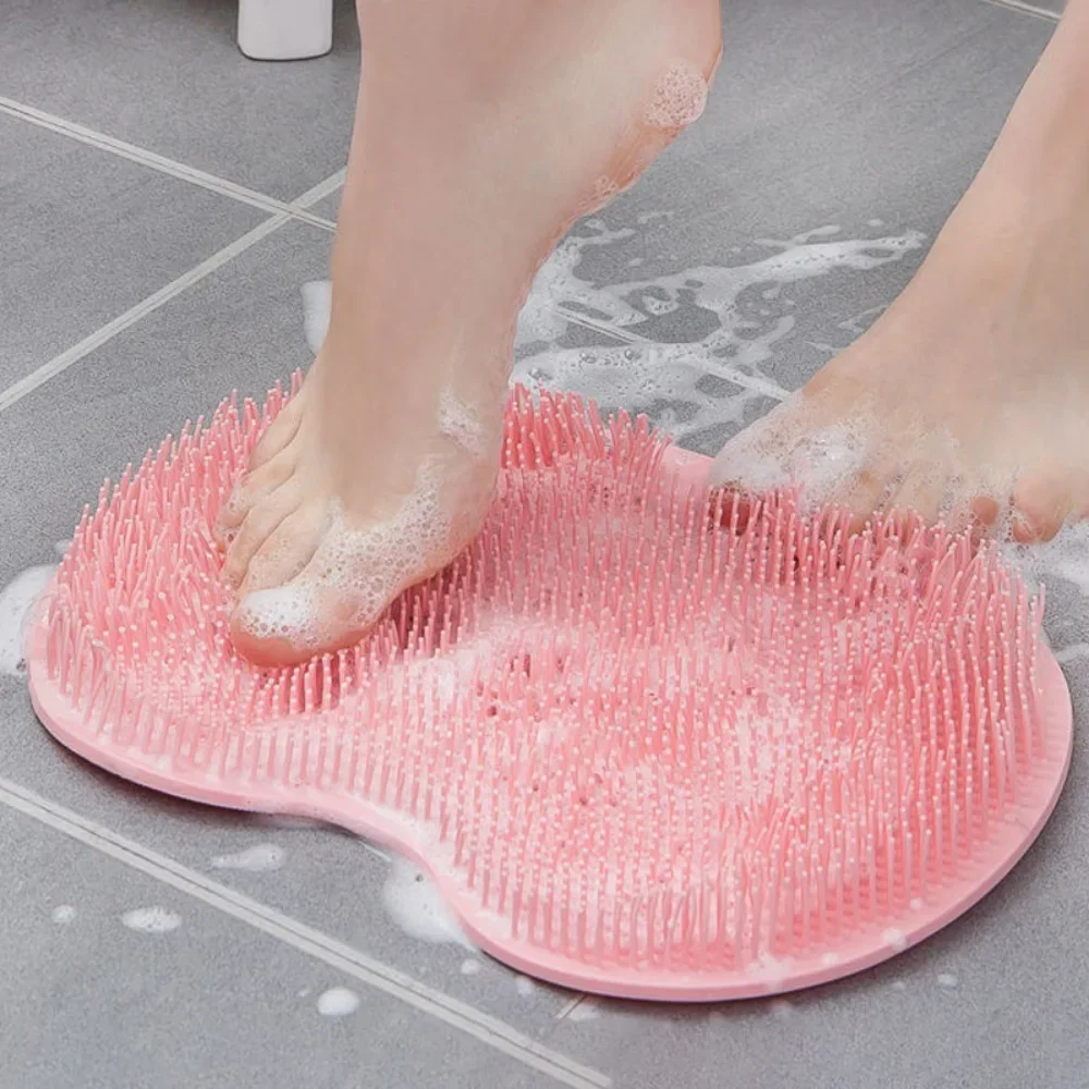 kf-S97a9df6a5bc34356aa0387ca1529c3d4l New Exfoliating Shower Massage Scraper Bathroom Non-slip Bath Mat Back Massage Brush Silicone Foot Wash Cleaning Bathing Tool - Image 1