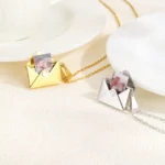 Personalized Photo Locket Necklace Envelope Love Letter Shape Pendant for Women, Customized Picture Pendant Gifts - Image 3