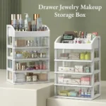 Drawer Style Storage Box Transparent Jewelry Skin Care Products Storage Box High-capacity Desktop Clutter Dustproof Organizer - Image 2