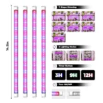 Plant Stand with Grow Lights for Indoor Plants Wood Plant Shelf 4 Tier Large Flower Stand for Mutiple Plant Holder Rac - Image 5