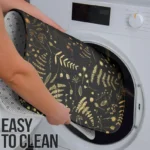 3PCS Golden Botanicals Bath Set, Luxury Floral Bath Mat & Decor, New Home Gift for Women with Elegant Bathroom Ideas - Image 5