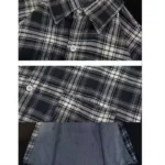 Men's Fleece Shirt Winter Thickened Long Sleeve Warm Shirts Black White Plaid Casual Button with Pocket All Matching Tops Coats - Image 5