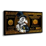 Modern Cartoon Duck Canvas Dollar Poster Inspirational Artwork Dollar Canvas Print Art Painting Financial Freedom Home Decor - Image 5