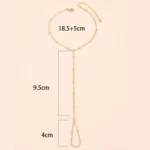Creative Tiny Chain Bracelet Finger Rings For Women Gold Color Link Chains Connecting Hand Harness Bracelets Jewelry Gift - Image 3