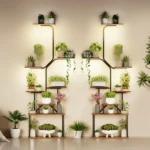 Stand Indoor with Grow Lights, 8 Tiered Indoor Shelf, 63" Tall Stand for Indoor Plants Multiple, Metal