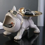 30cm Home Decor Bulldog Figurine Dog Statue Storage Box Animal Ornament Resin Craft Art Sculpture Figurine Home Puppy Sculpture - Image 2
