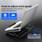 Q100 17inch Gaming Laptop Cooler Fan Led Screen Two USB Port 2600RPM Laptop Cooling Pad Notebook Stand For Laptop fan cooler - Image 5