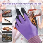 Protective Gloves Gardening Gloves Latex Work Gloves Waterproof Anti Slip Durable Planting Digging Outdoor Work Cleaning Gloves - Image 4