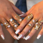 Statement Stainless Steel Delicate Shiny Cubic Zirconia Ring For Women High Quality 18K Gold PVD Plated Finger Jewelry Gift