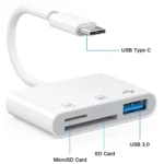 5-in-1 USB 3.0 Type-C SD TF CF Card Reader for iPhone 14 15 16 iPad MacBook Android Huawei Laptop OTG Adapter No APP Requires - Image 3