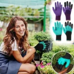 Gardening Gloves with Claws Tools Waterproof Anti-Puncture Anti-Slip for Digging Planting Weeding Durable Dirt Work