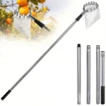 Stainless Steel Splicing Rod Fruit Picker 1.6/2.4/3.2/4M Telescopic Pole High Tree Orchard Picking Tool For Farm Garden Supplies - Image 2