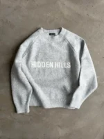 Street Y2K Gothic English letter pattern simple grey women sweater retro hip-hop American fashion punk versatile pullover - Image 6