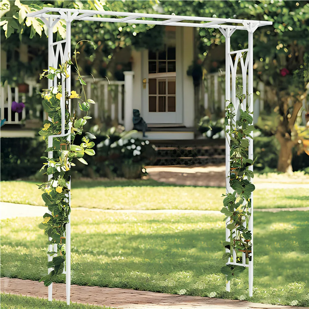kf-Sfef510f626c94e72baf338e3860e9b22z Stereoscopic Garden Arch Arbor Arbour Super Strong Metal Wedding Arch Decor Outdoor Pergola Trellis - Image 1