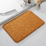 3D Bathroom Anti-slip Mat Pebble Patterned Absorbent Pad Bath Mats Doormat Carpet Cobblestone Embossed Door Floor - Image 4